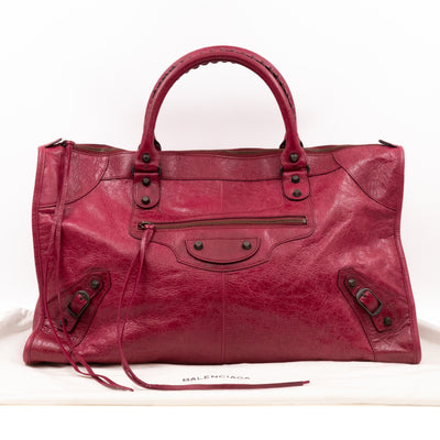 Work Bag Burgundy Leather