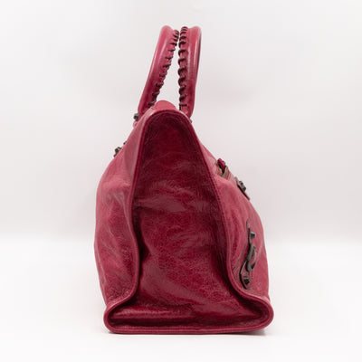 Work Bag Burgundy Leather