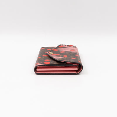 Sarah Wallet Monogram Jungle Dots Red
