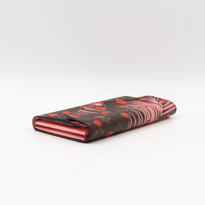 Sarah Wallet Monogram Jungle Dots Red