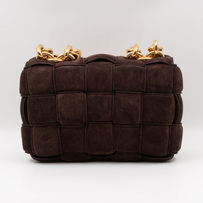Chain Cassette Bag Brown Suede & Gold