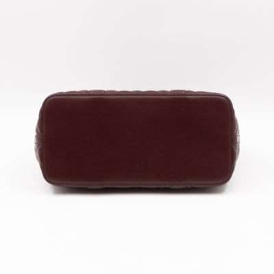 Small Quilted Bayswater Burgundy Leather with strap