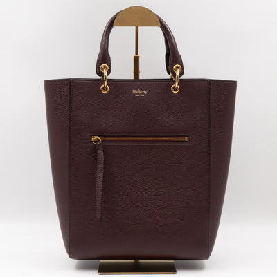 Maple Tote Small Oxblood Grained Leather