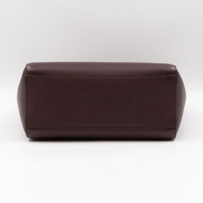 Maple Tote Small Oxblood Grained Leather