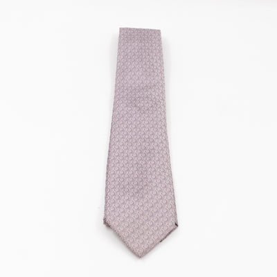 Silk Jacquard Tie Grey & Pink
