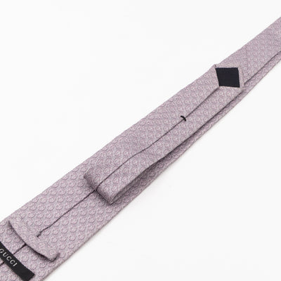 Silk Jacquard Tie Grey & Pink