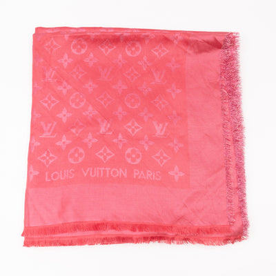 Monogram Voile Shawl Corail