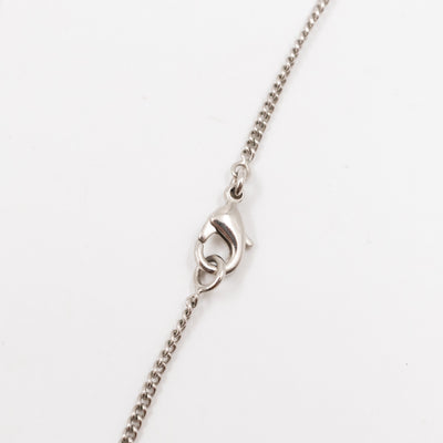 Deer Head Long Necklace Metal Vintage Silver