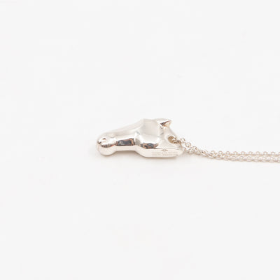 Horse Head Pendant Necklace 925 Silver