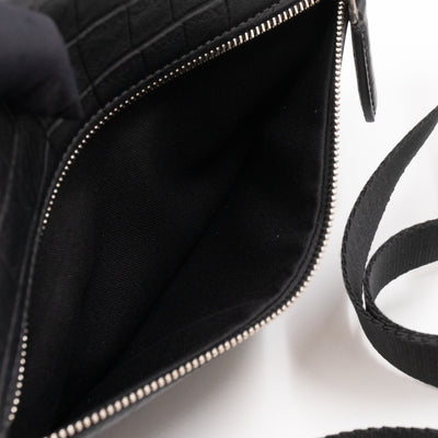 Urban Belt Bag Black Croc Embossed Leather