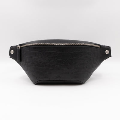 Urban Belt Bag Black Croc Embossed Leather