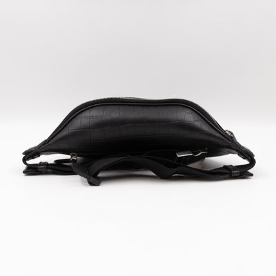 Urban Belt Bag Black Croc Embossed Leather