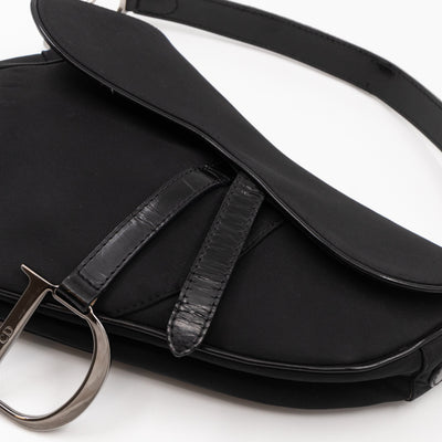 Vintage Saddle Bag Black Nylon