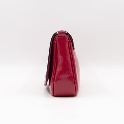 Soho Medium Flap Chain Bag Fuchsia Patent Leather