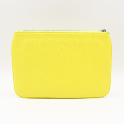 Ville Pouch Fluo Yellow Leather