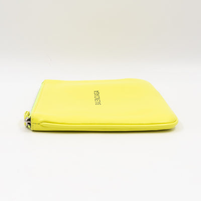 Ville Pouch Fluo Yellow Leather