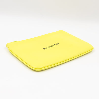 Ville Pouch Fluo Yellow Leather