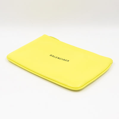 Ville Pouch Fluo Yellow Leather