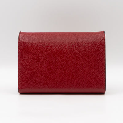 Dionysus Mini Chain Wallet Red Leather