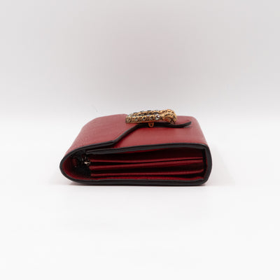 Dionysus Mini Chain Wallet Red Leather