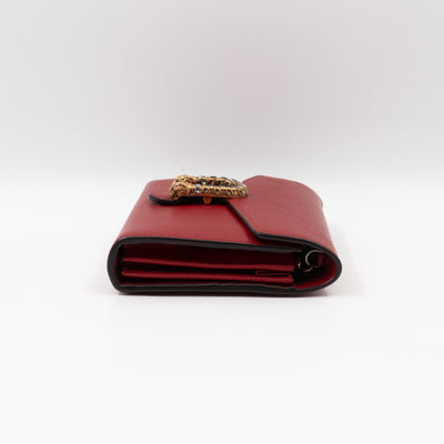 Dionysus Mini Chain Wallet Red Leather