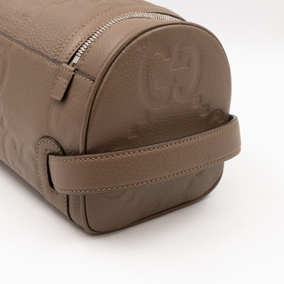 Toiletry Case Small Jumbo GG Embossed Good Taupe