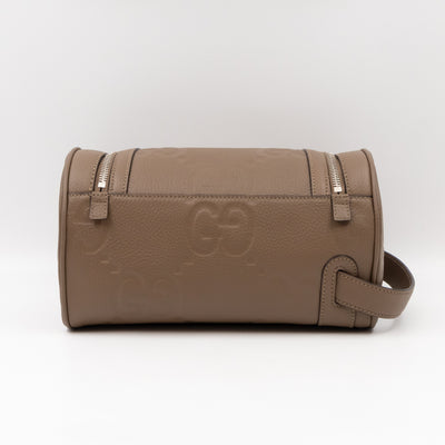 Toiletry Case Small Jumbo GG Embossed Good Taupe
