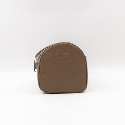 Toiletry Case Small Jumbo GG Embossed Good Taupe