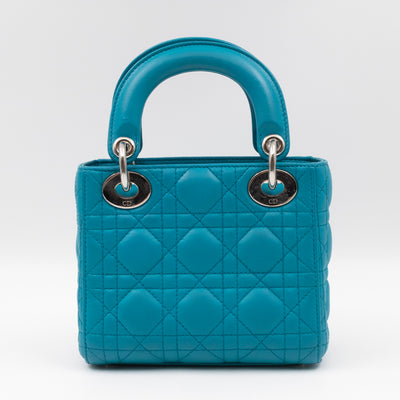 Lady Dior Mini Turquiose Leather