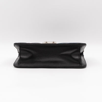 Miss Dior Promenade Pouch Bag Metallic Iridescent Patent & Black Calfskin