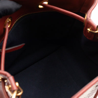 Hampstead Burgundy & White Braided Leather