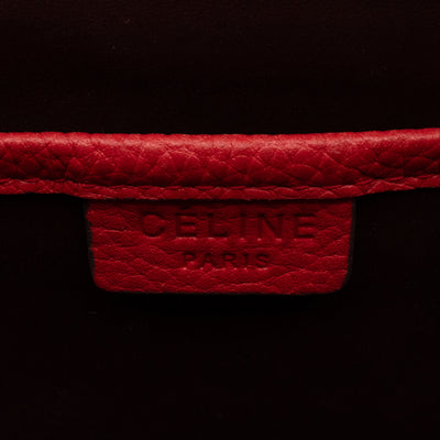 Nano Luggage Red & Burgundy Drummed Leather
