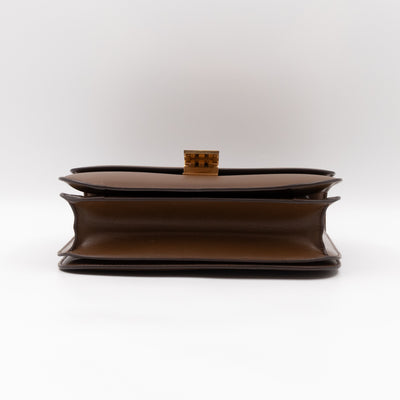 Classic Box Medium Brown Leather