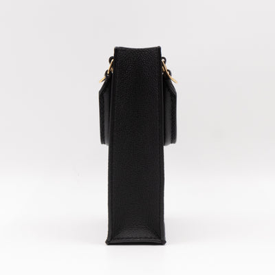 Petit Sac Plat Black Monogram Empreinte Leather