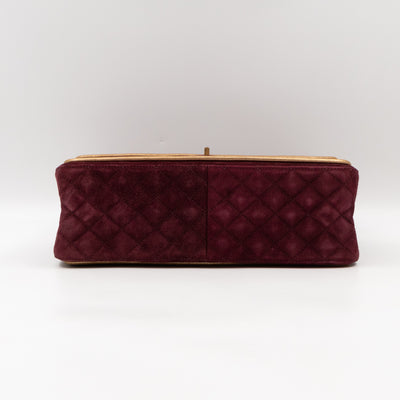 2.55 Reissue 226 Double Flap Burgundy Suede