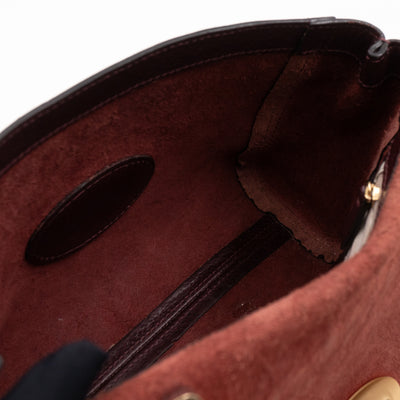 Lily Small Burgundy Leather Gold