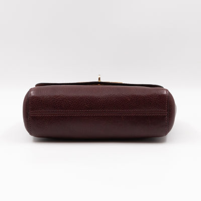 Lily Small Burgundy Leather Gold