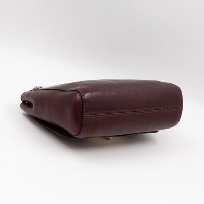Lily Small Burgundy Leather Gold