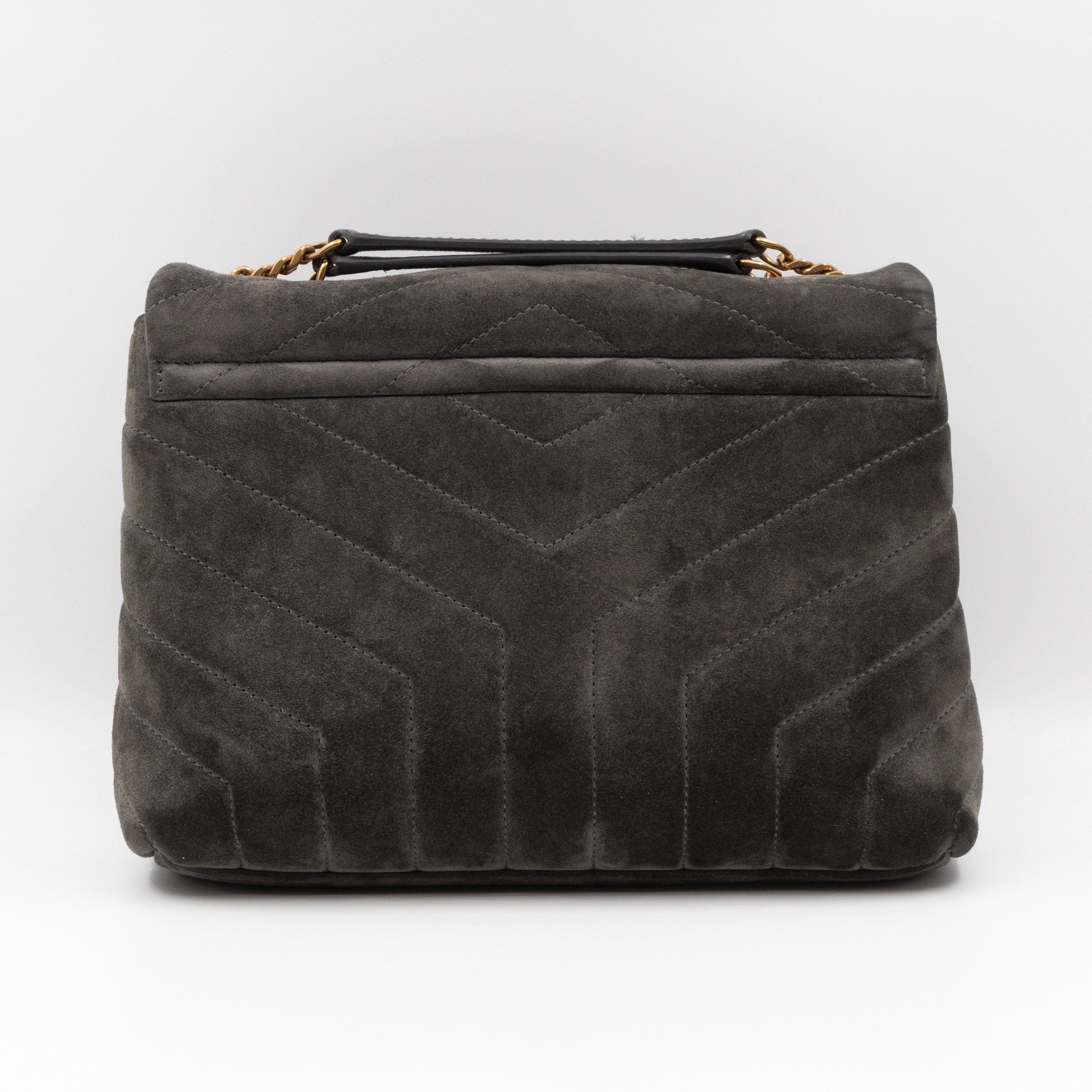 Loulou Small Grey Suede