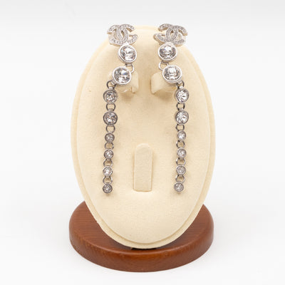 CC Long Drop Cuff Crystal Earrings