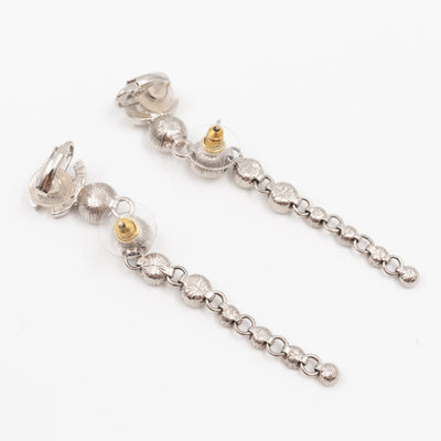 CC Long Drop Cuff Crystal Earrings