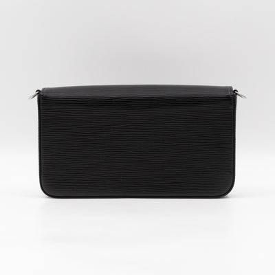 Pochette Felicie Black Epi Leather