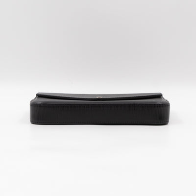 Pochette Felicie Black Epi Leather