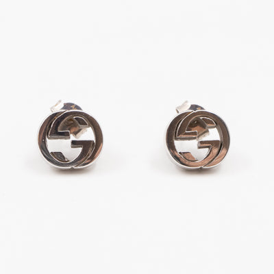 Interlocking G Stud Sterling Earrings 925 Silver
