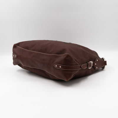 Canapa Hobo Bag Brown Canvas Rope Handle