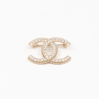 CC Crystal Brooch Light Gold