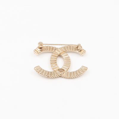 CC Crystal Brooch Light Gold