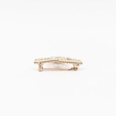 CC Crystal Brooch Light Gold