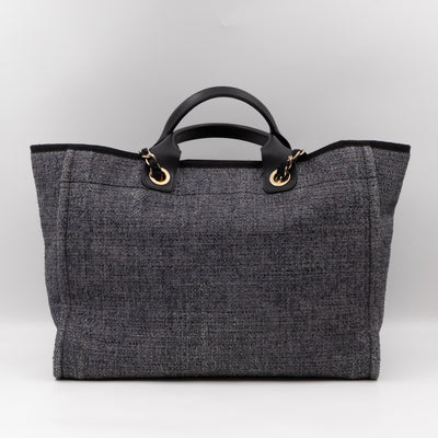 Large Deauville Tote Mixed Canvas & Leather