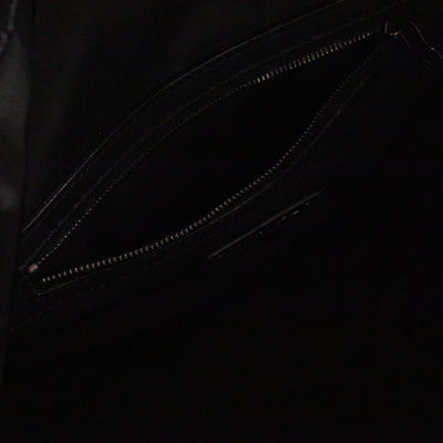 Wool And Leather Tote Bag Black